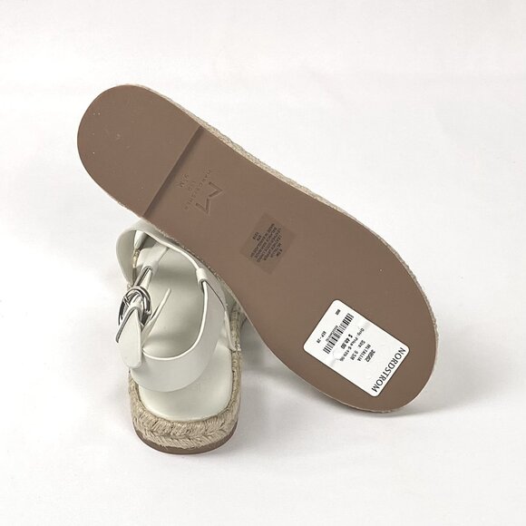 Marc Fisher LTD Tallia Leather Platform Espadrille Criss-Cross Strap Sandal 9.5 - Picture 6 of 8